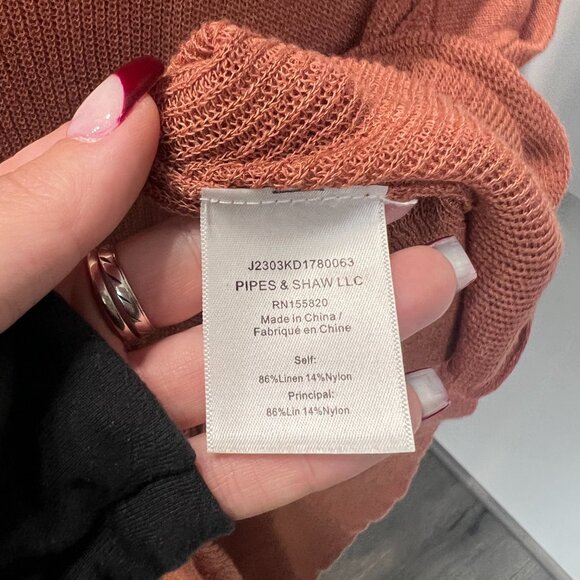 $330 Veronica Beard Brown Knit Kellen Twist Linen Sweater Tank Top size XS - Picture 9 of 9